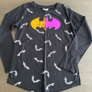 Batman long sleeve flip sequin shirt